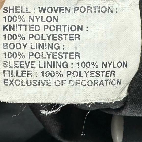 GAP Jacket Mens Size XL Quilted Lined Full Zip Long Sleeve Outdoor Nylon Black - Picture 11 of 14